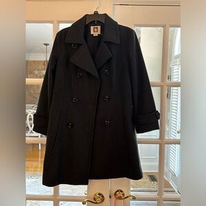 Dark gray Wool blend coat Peacoat